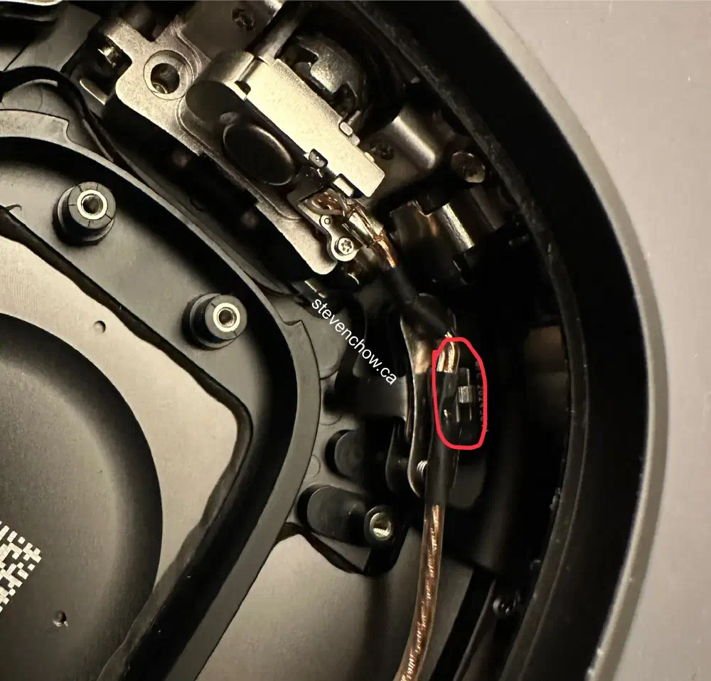 Step 9: Remove faulty headband connector ribbon.